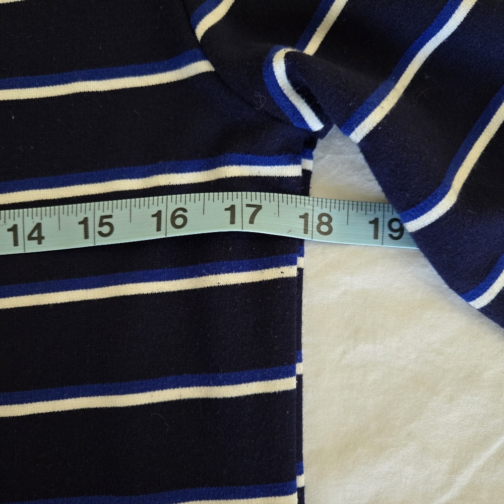 Tribal Navy & White Striped Square-Neck Mini Dress - Picture 8 of 11